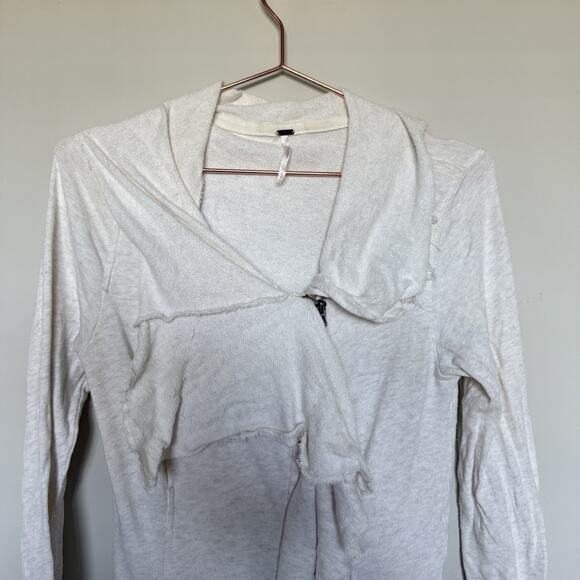 Free People Womens Take a Bow Fringe Front Long Cardigan Small Lagenlook Fairy - Picture 3 of 8